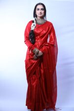 Rose Valore Red Tissue Saree