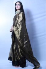 Bronze Midnight Tissue Saree - Image 3