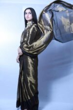 Bronze Midnight Tissue Saree - Image 4