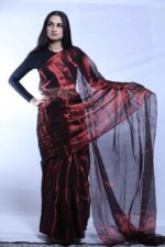 Maroon Muse Tissue Saree - Image 4