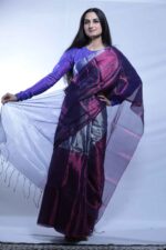 Royal Amethyst Tissue Saree - Image 5